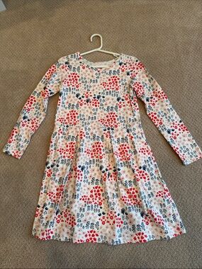 Girls Winter Water Factory Long Sleeve Floral Print Dress NWOT with pockets